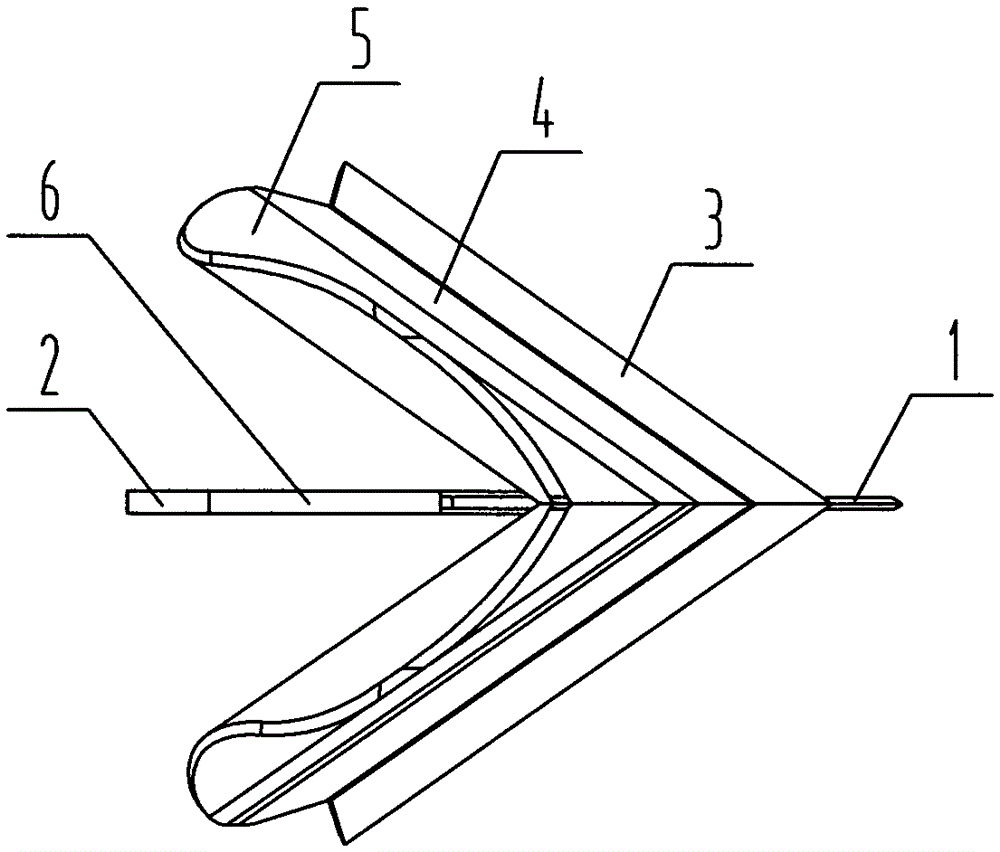 Beak-style guide ditching device