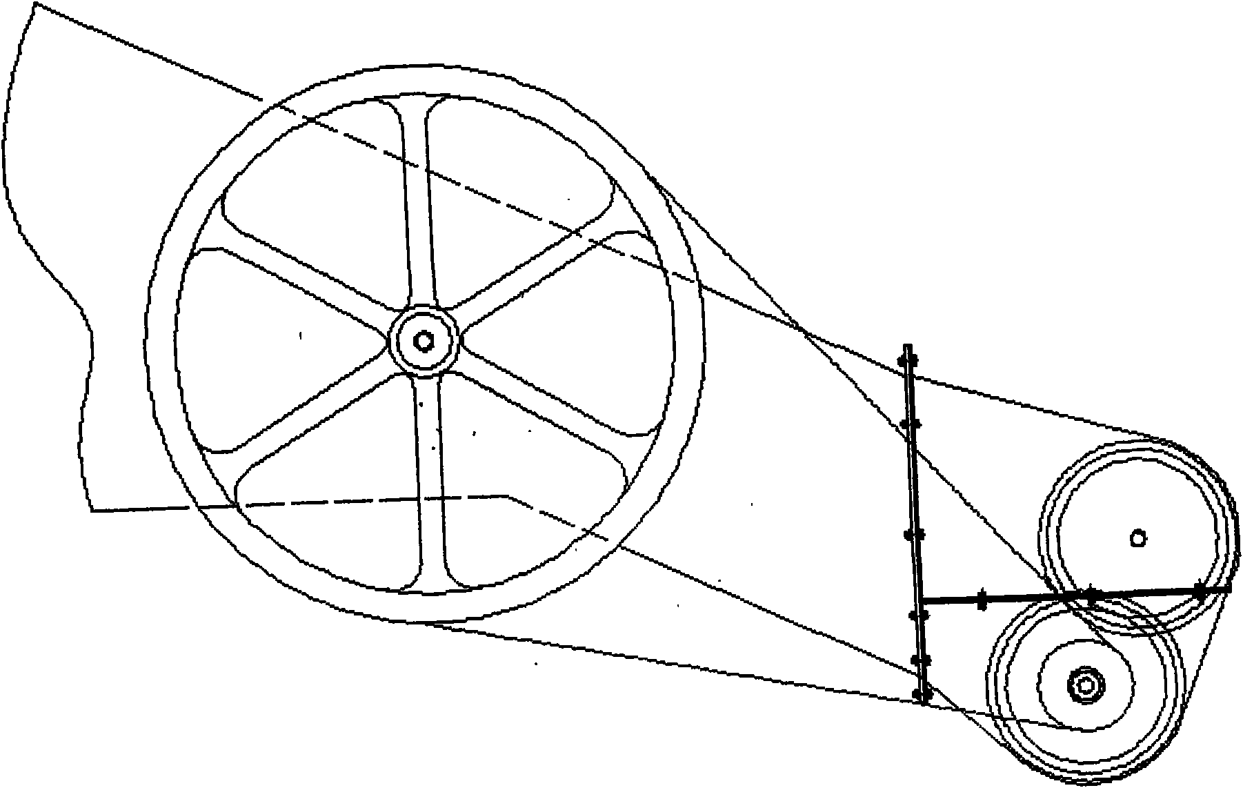 Straw crusher used for whole-feed combine harvester