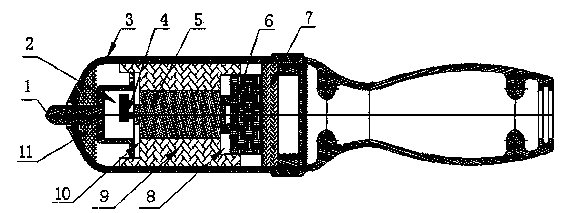 Glans penis vibration induction measuring probe