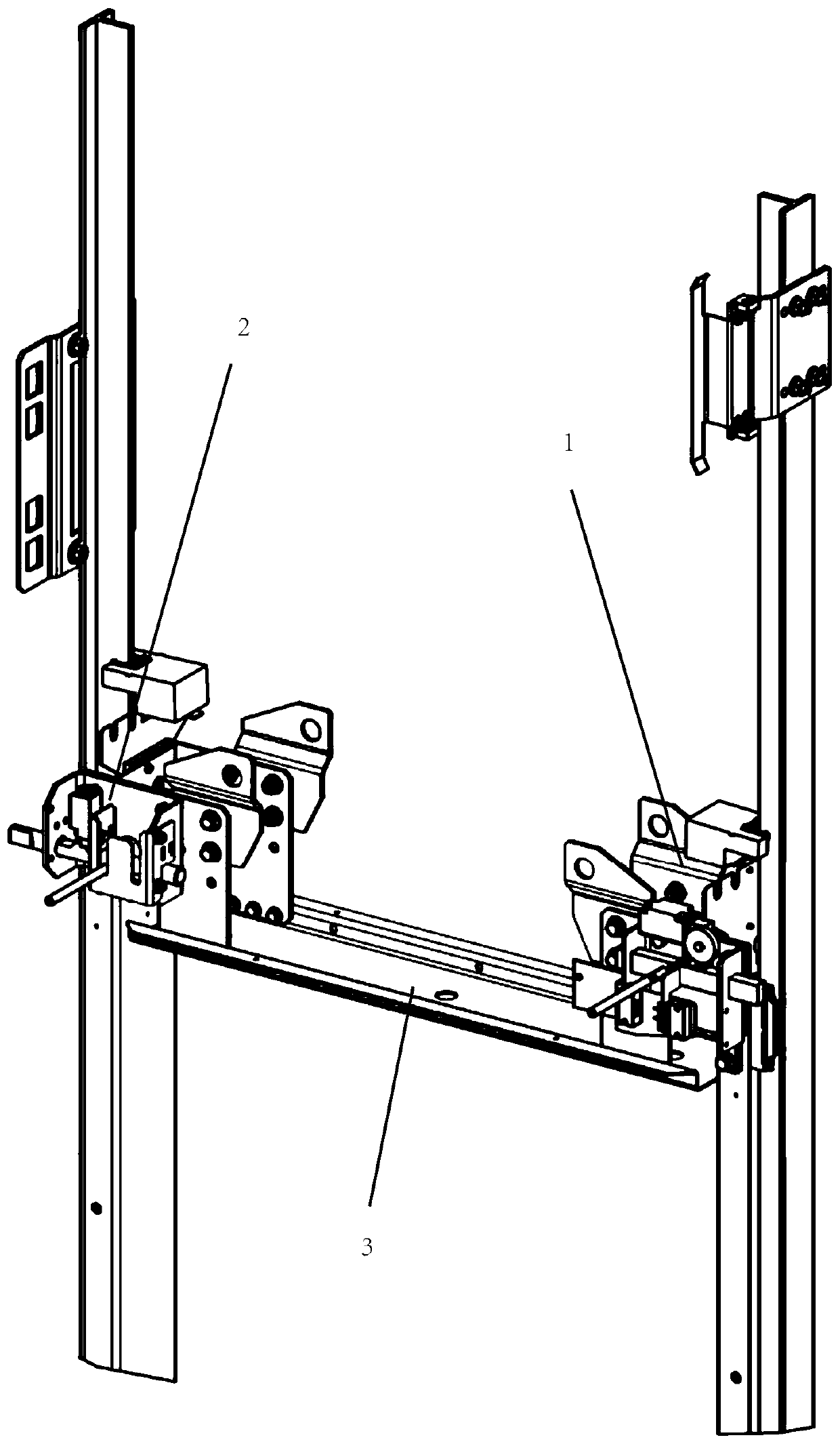 Integral type stopping-locking safety device and elevator system