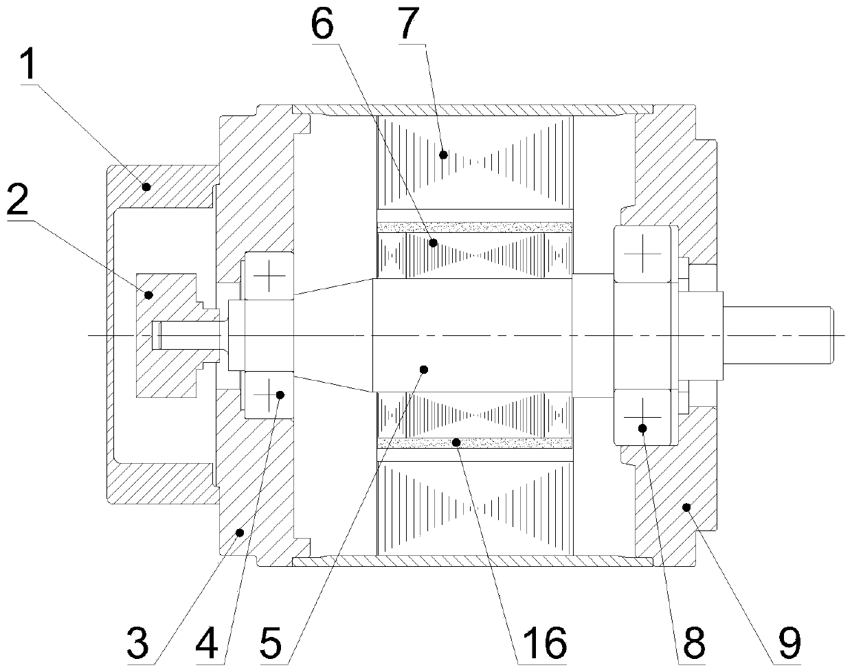 Permanent magnet synchronous motor and assembling method