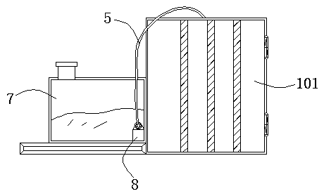 Liquid anti-splashing spraying device for spring machining