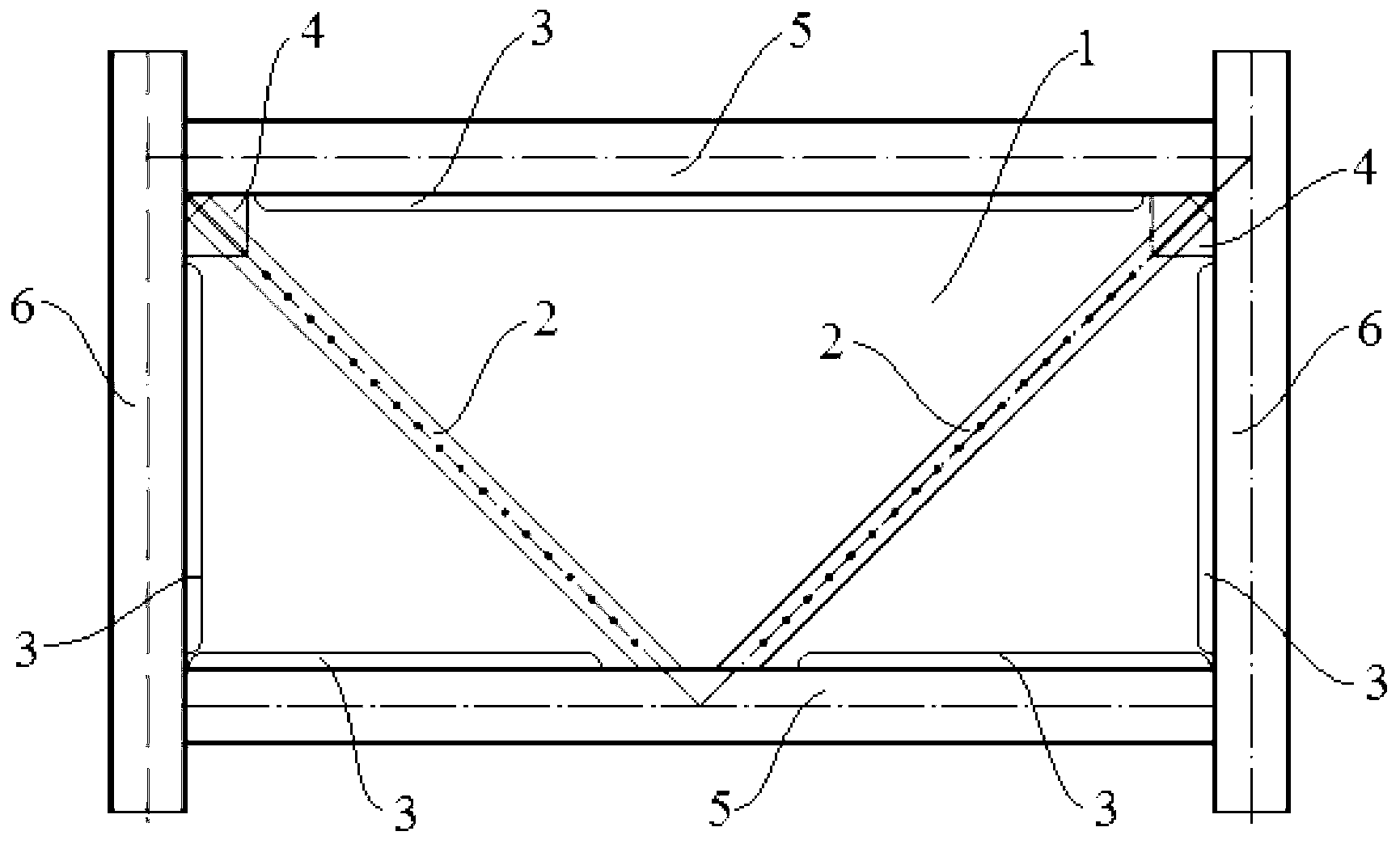 Steel plate-steel support combined lateral force resisting member and beam column structure applying same