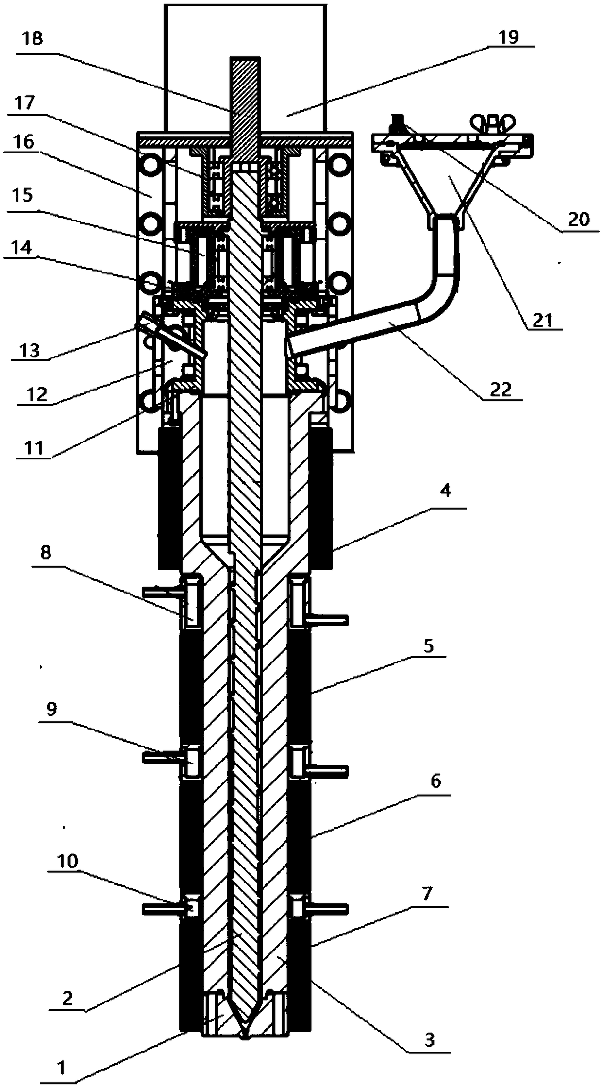 Metal semi-solid state melt extrusion additive manufacturing spraying nozzle