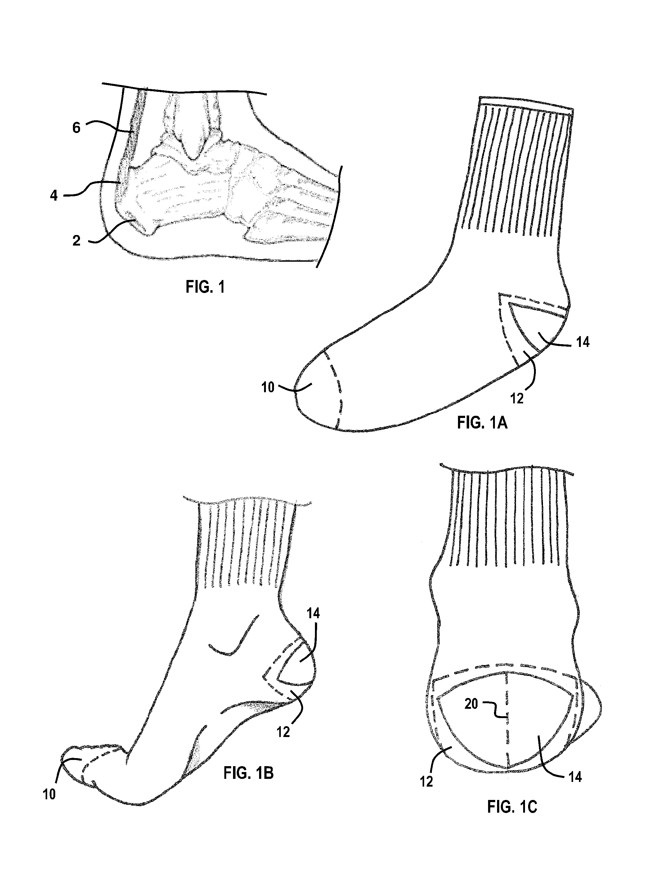 Sock with heel padding and method of making same