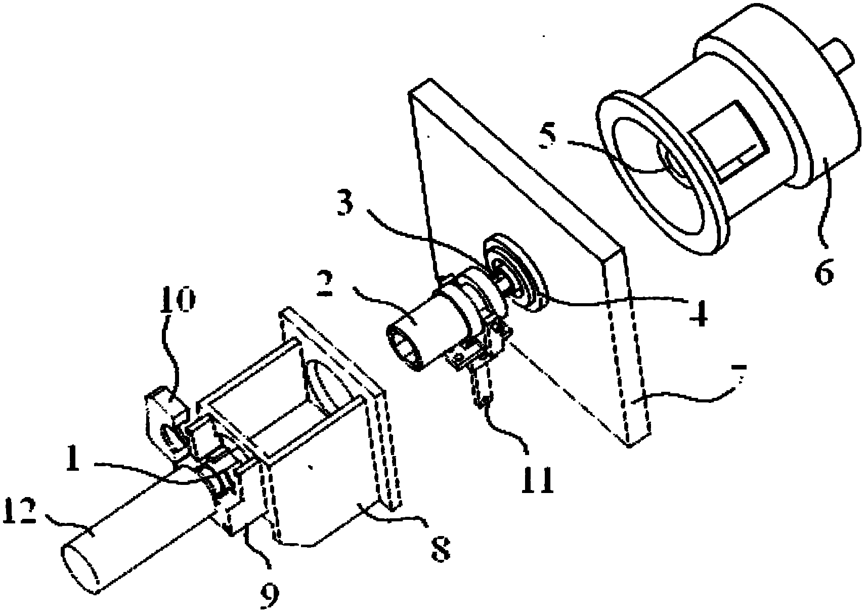 Air expansion shaft driving device