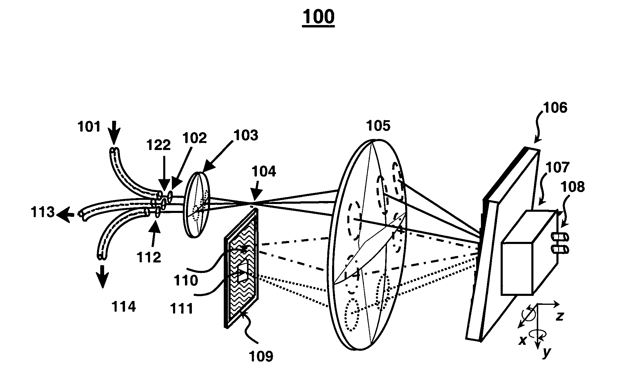 Spectral plane method and apparatus for wavelength-selective optical switching