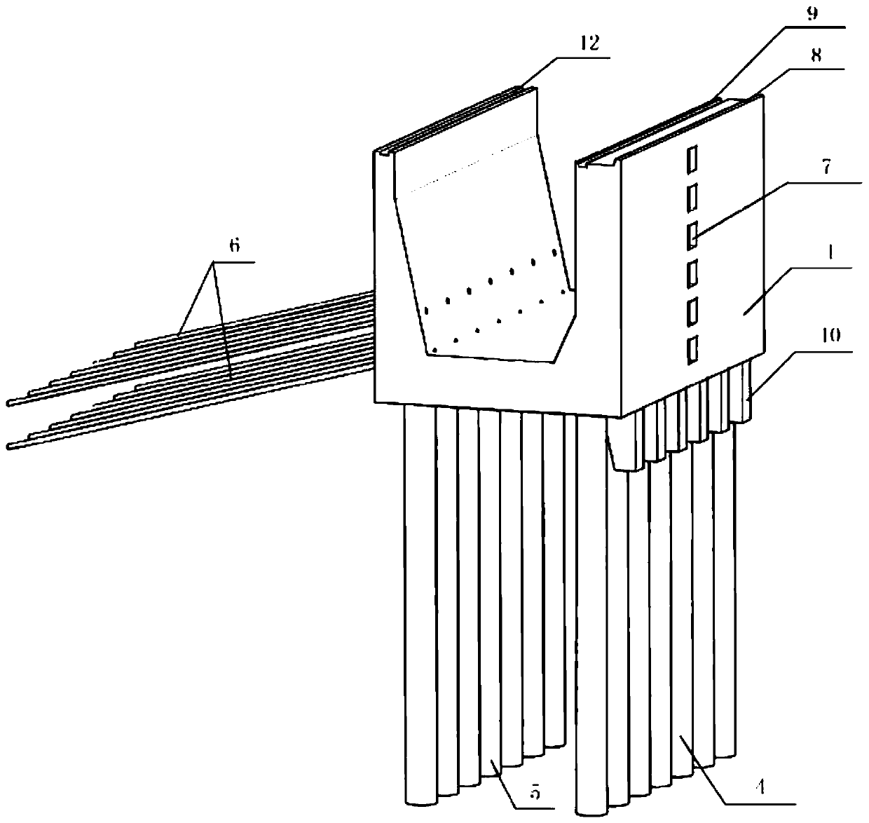 Mountain river wharf structure