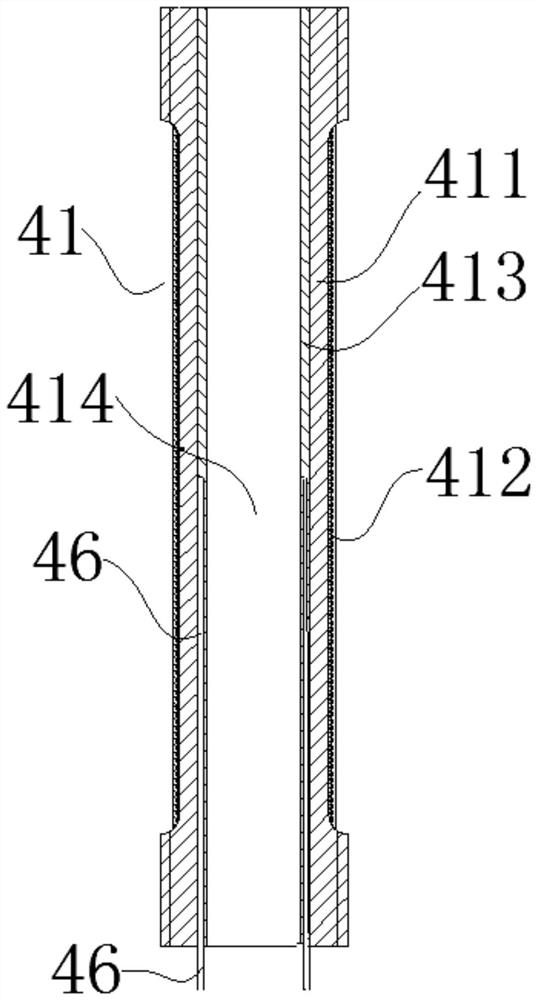 Turbine blade forming material long-time service condition simulation test device