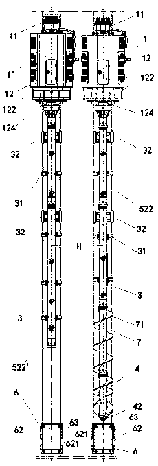 Grouped drilling and pile implanting construction method