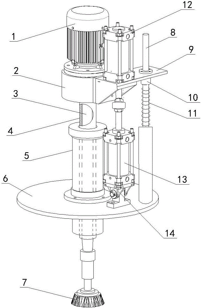 Automatic deburring device capable of realizing compensation