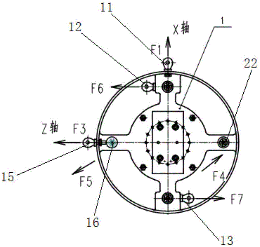 Attitude control engine vector thrust original position calibration apparatus