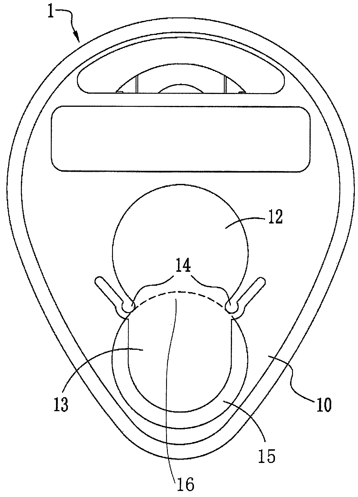 Split type hanging buckle