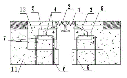 Bridge modular pattern telescopic device anchoring method and structure