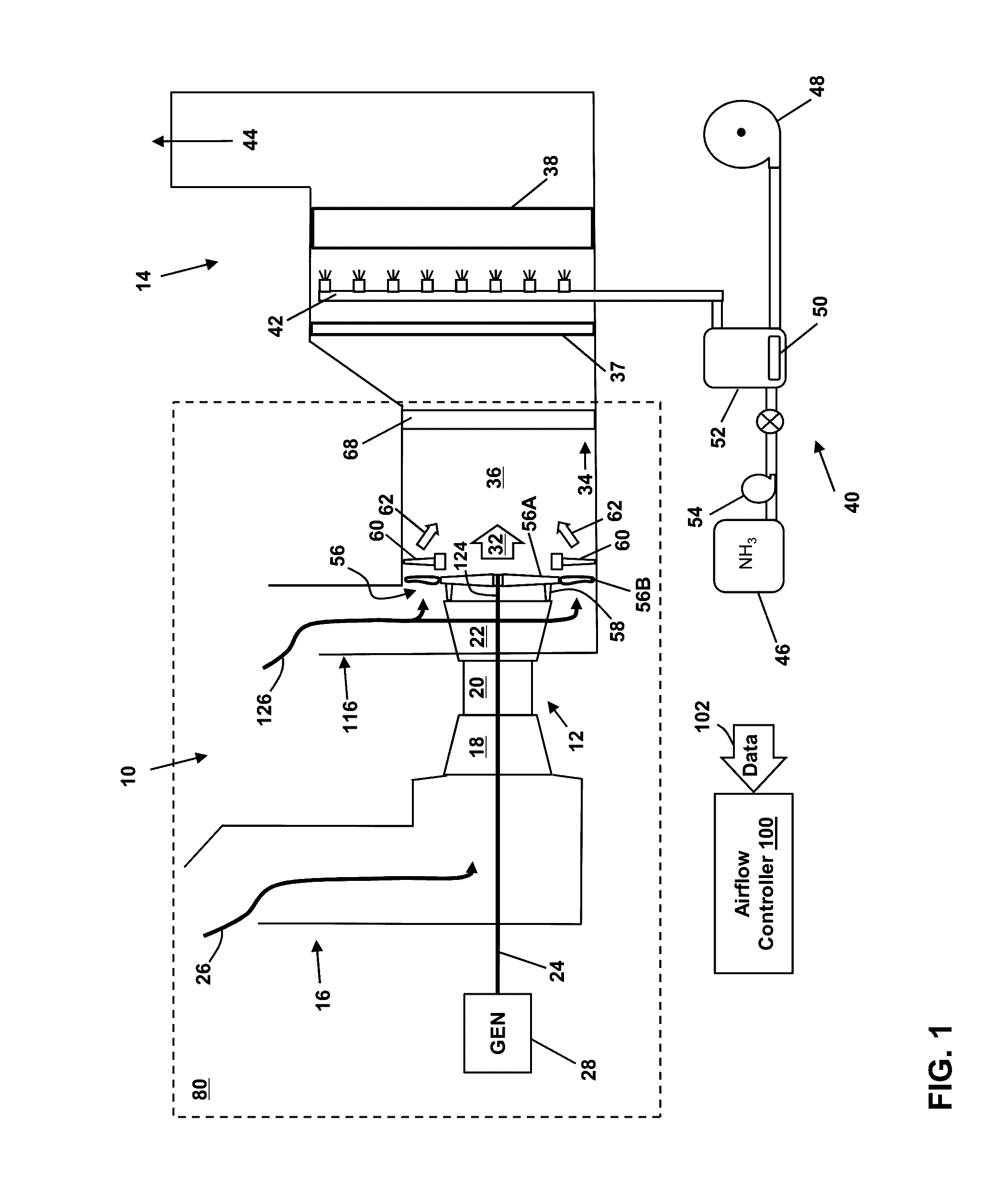 Power generation system exhaust cooling