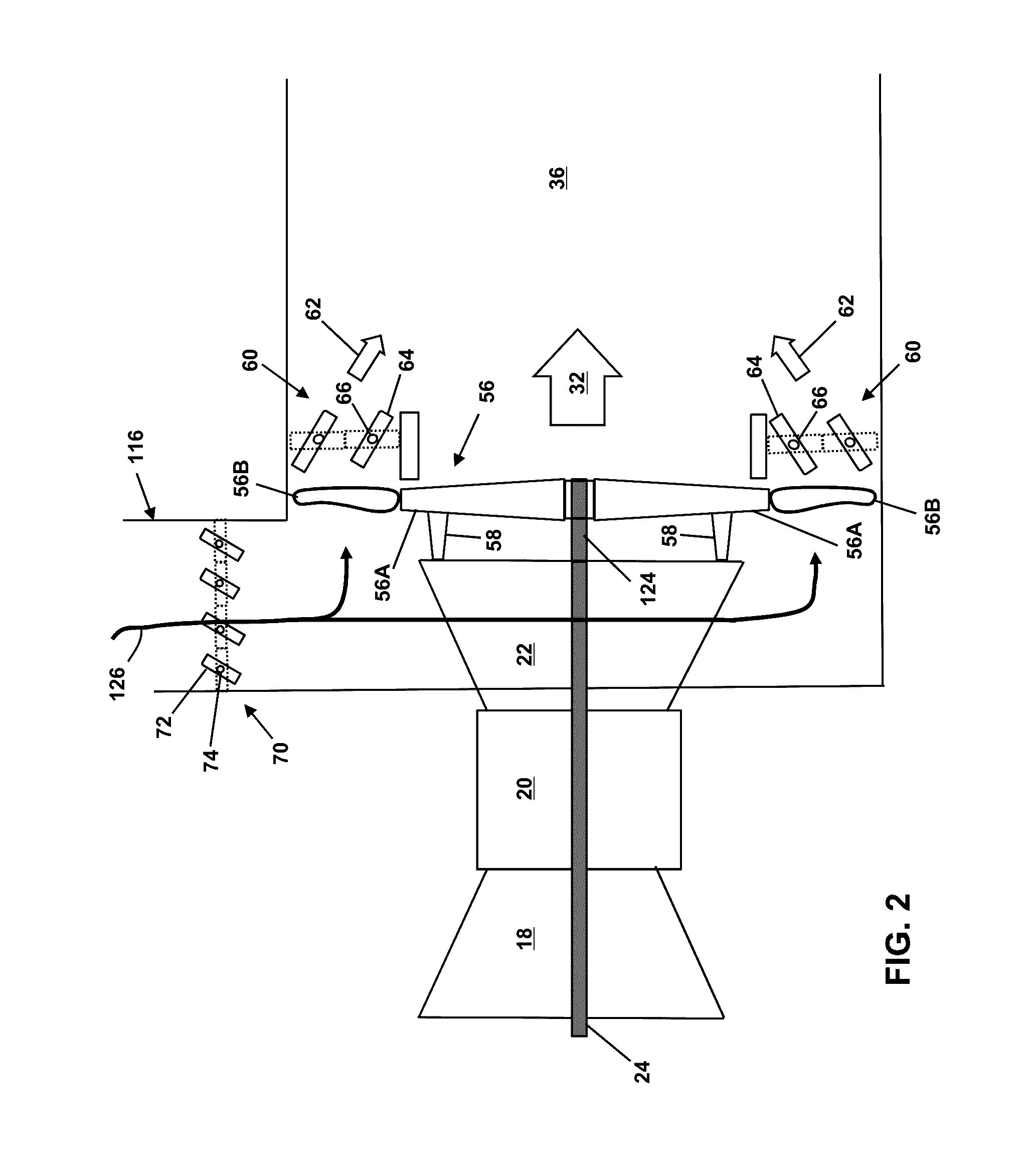 Power generation system exhaust cooling