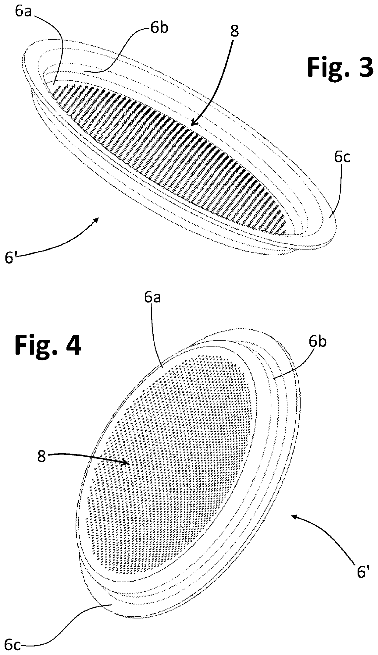 Plate filter for coffee makers and the like, and coffee maker including said filter