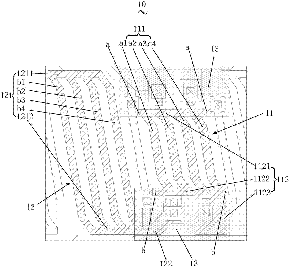 Display panel and pixel structure of same