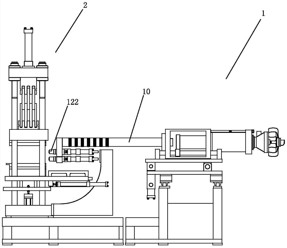 A three-color injection molding device