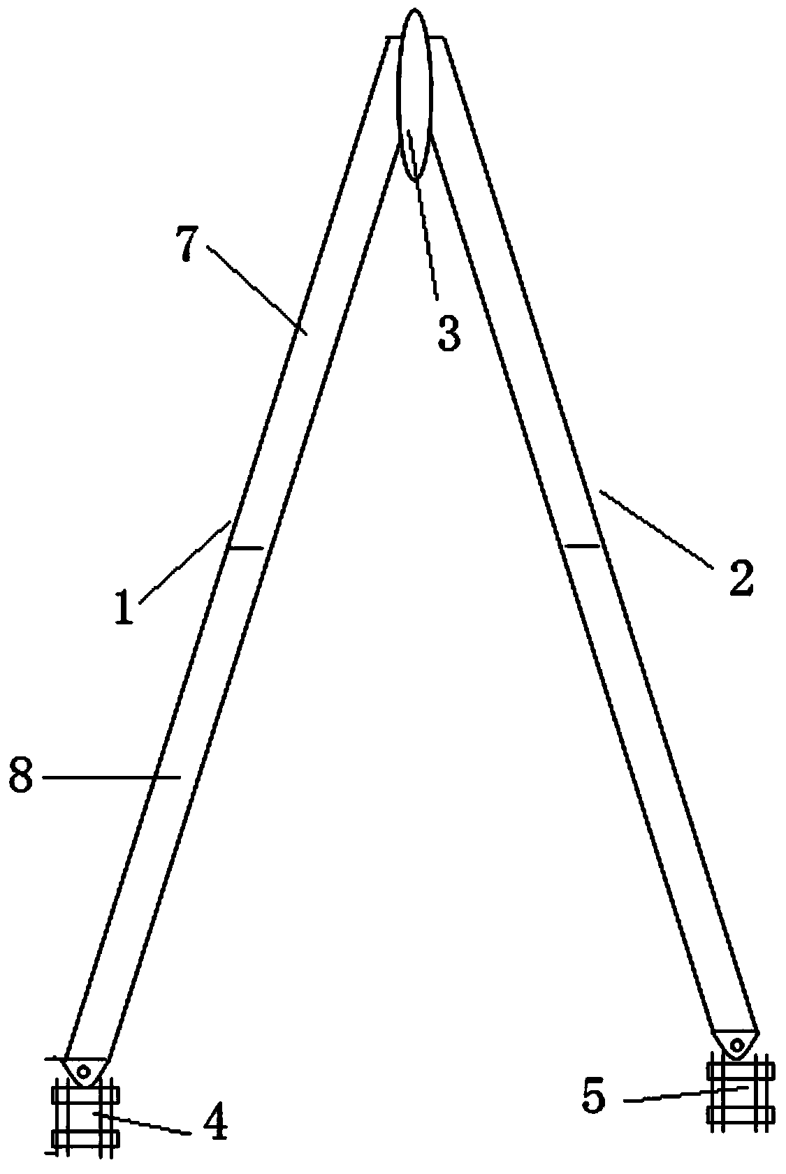 Zig-zag derrick for replacing disconnecting link