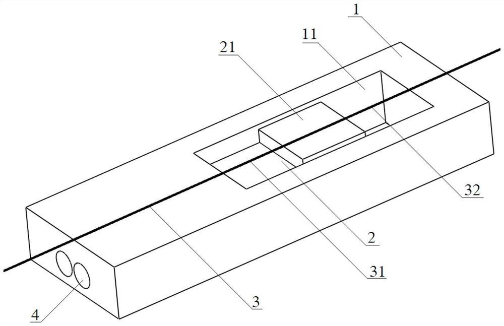 Cold and hot extension type fiber bragg grating temperature sensor