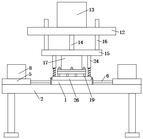 Rapid positioning and punching device for stainless steel pipe center hole