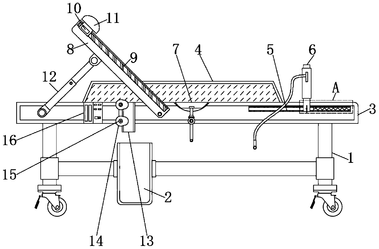 Drainage nursing device for thoracic surgery department