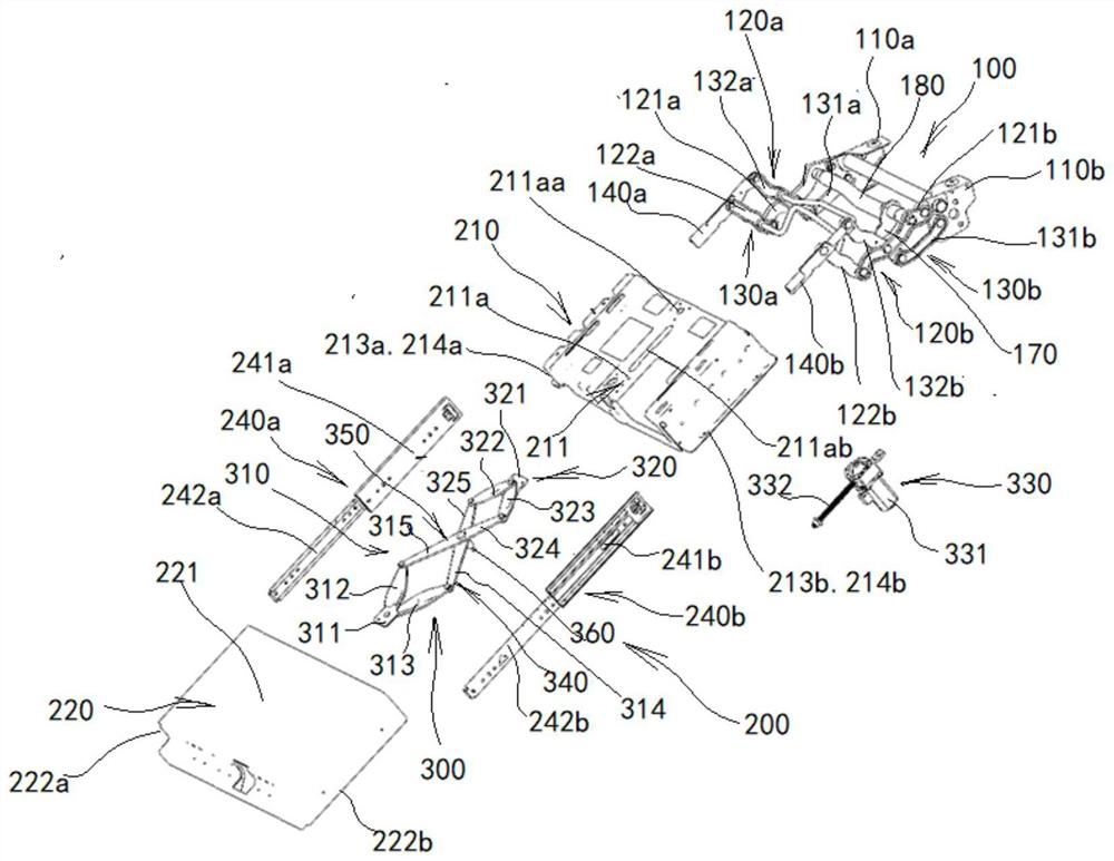 Seat leg support extension driving mechanism