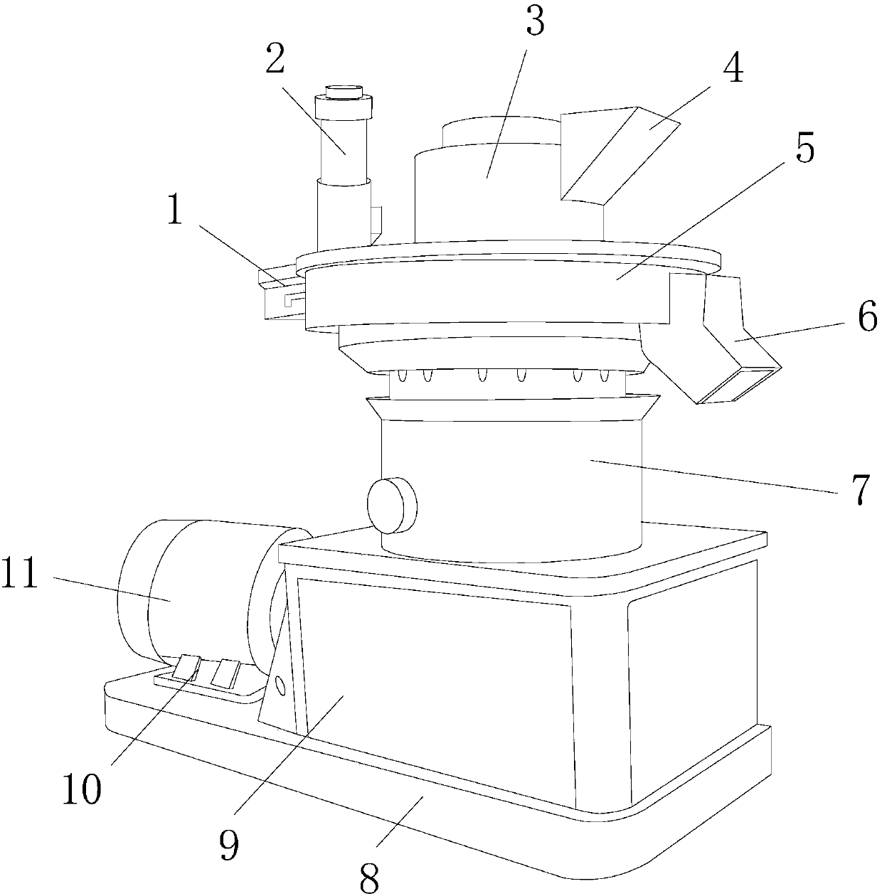 Energy-saving feed processing granulator