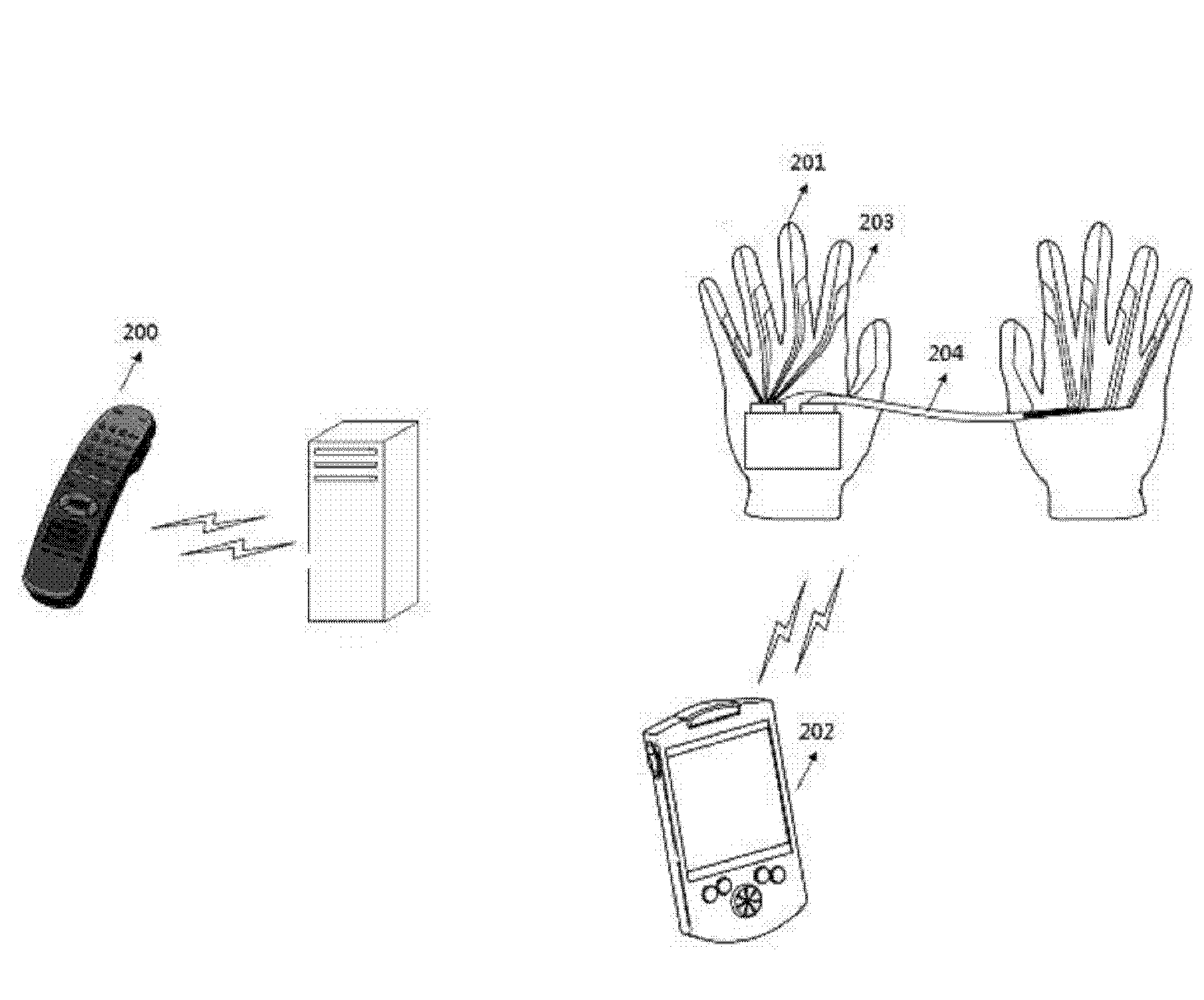 Character input device using bio radar unit and tilt sensor