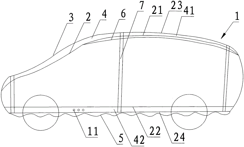 Energy saving automobile capable of reducing self-weight during driving