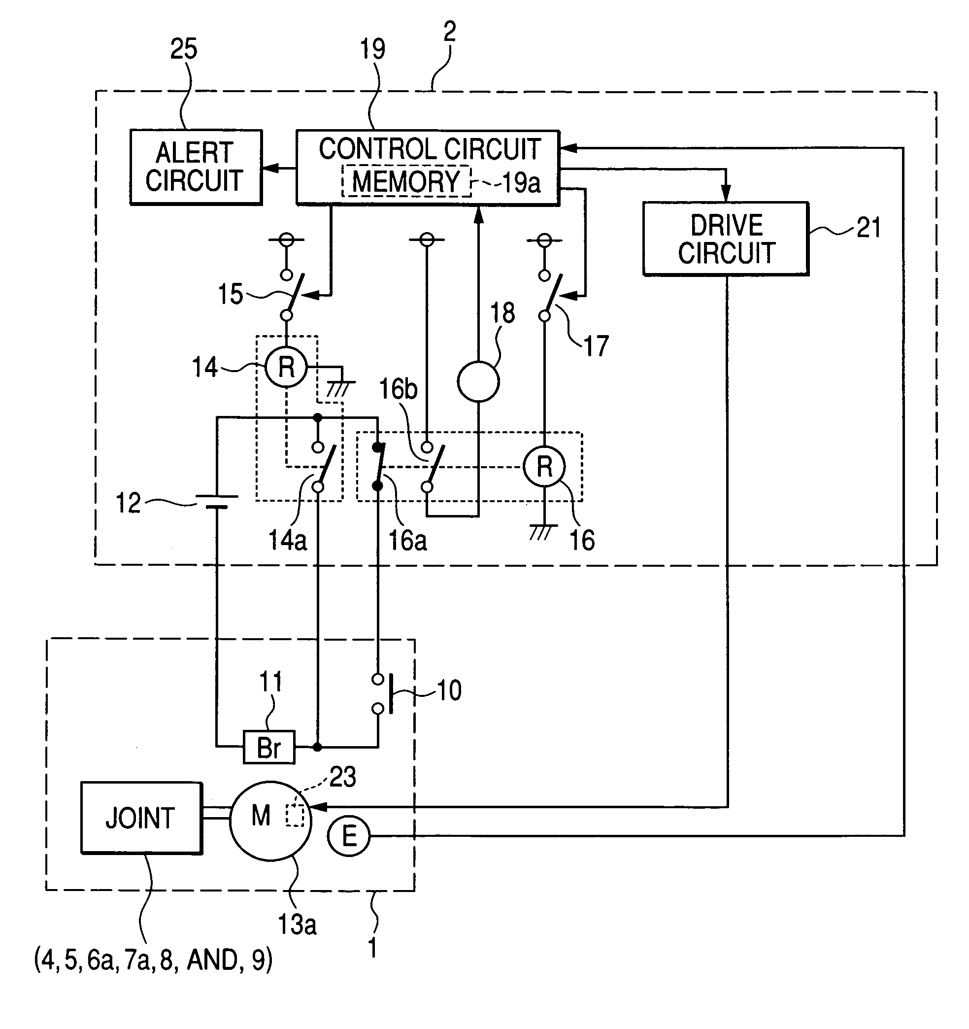 Controller for controlling robot body with power-off brake