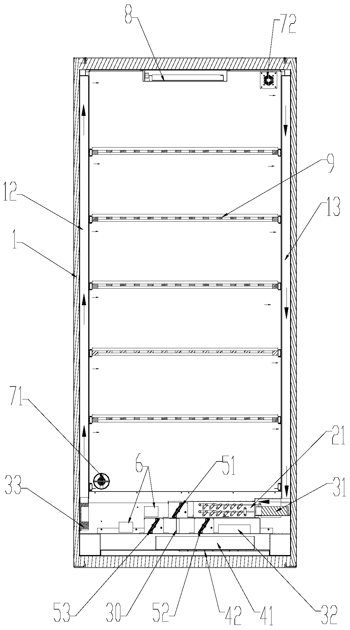 Refrigerating and heating equipment with temperature and humidity capable of being adjusted