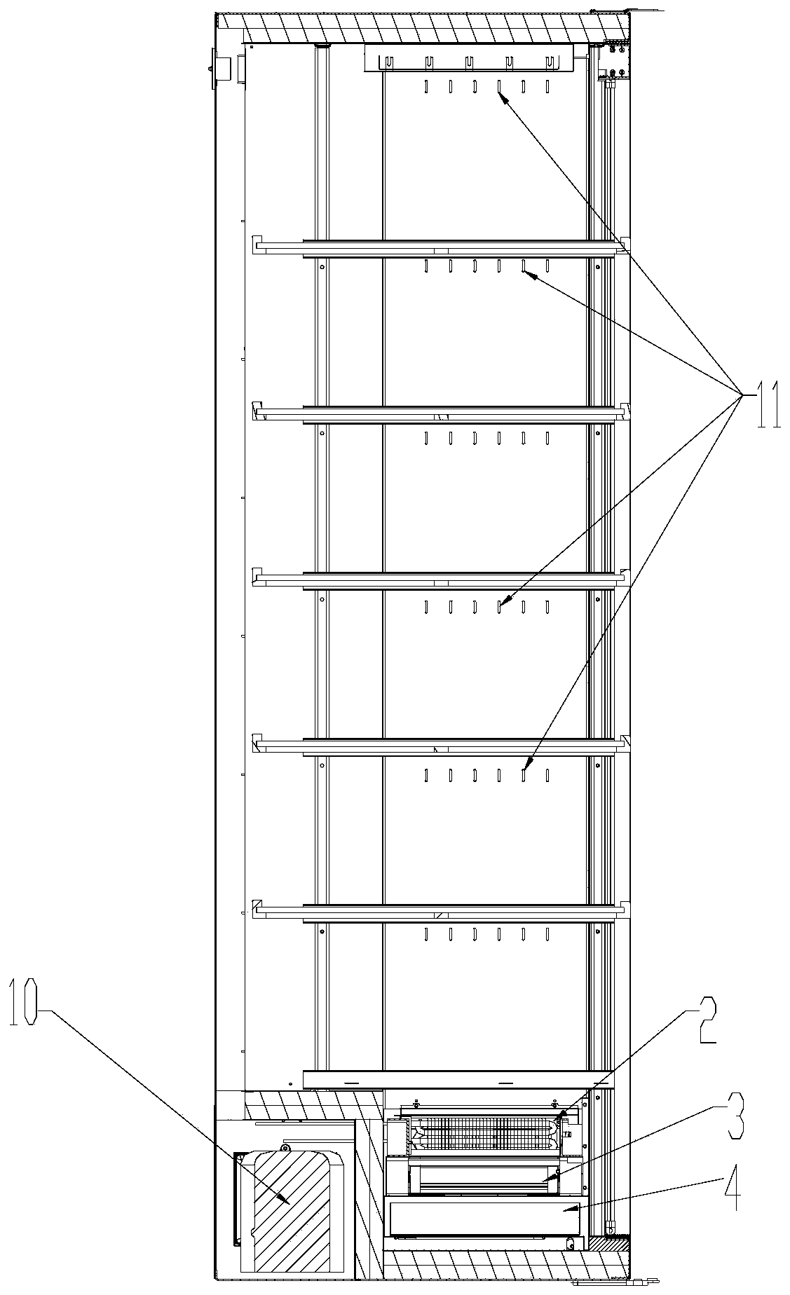 Refrigerating and heating equipment with temperature and humidity capable of being adjusted