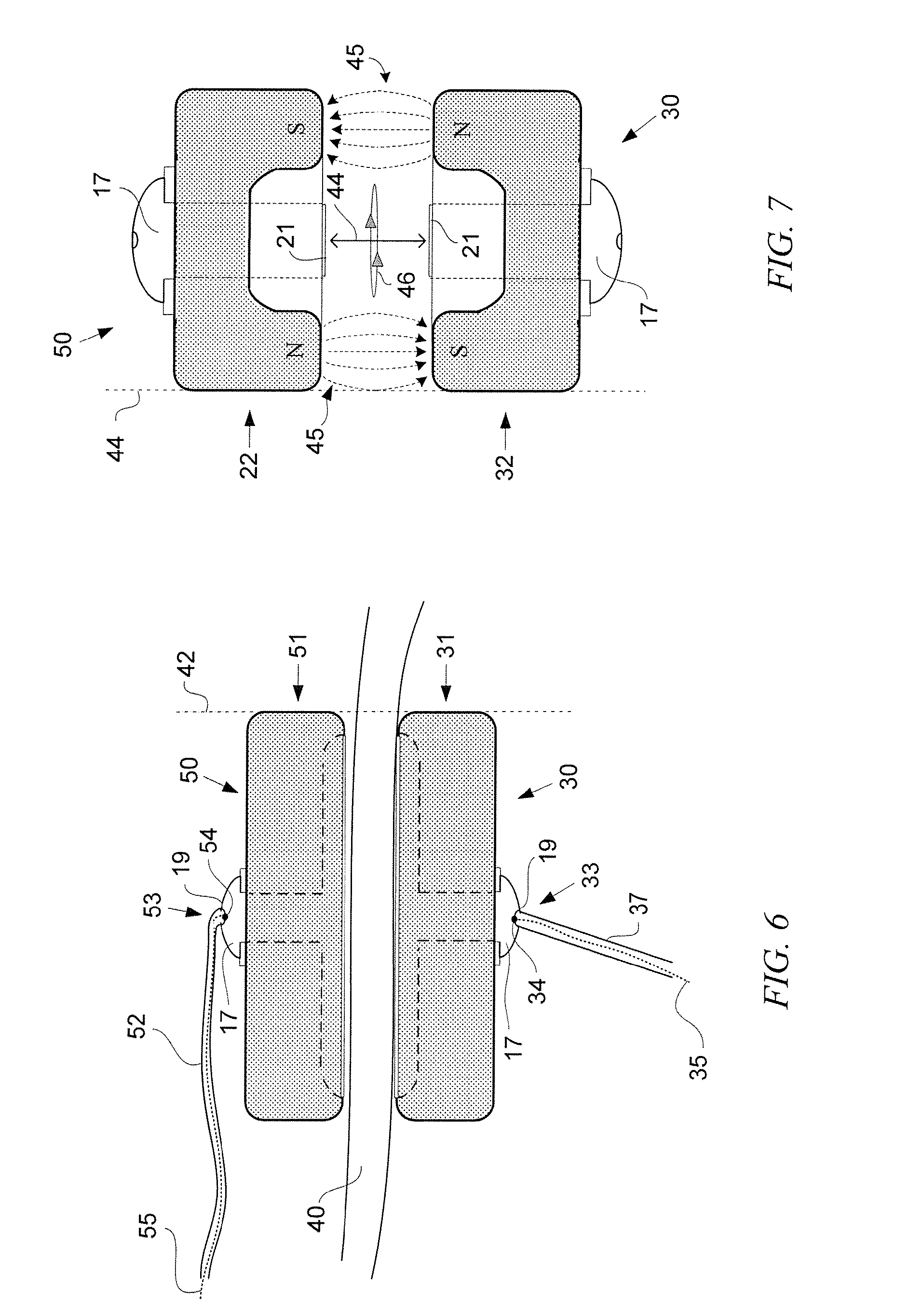 Magnetically coupling devices for mapping and/or ablating