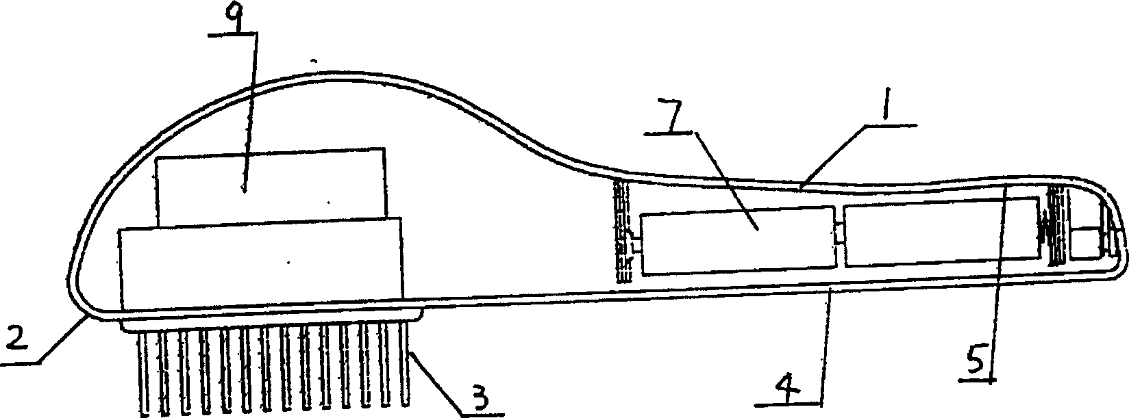 Electronic mycocidal deodorizing insect-repelling comb