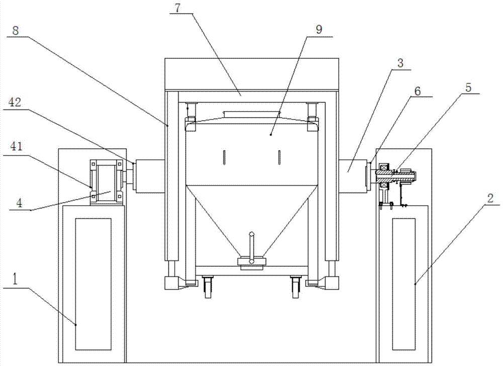 A turnover hopper mixer