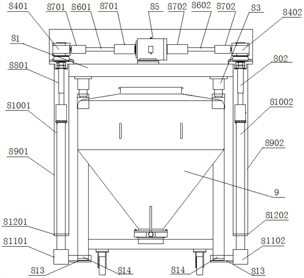 A turnover hopper mixer