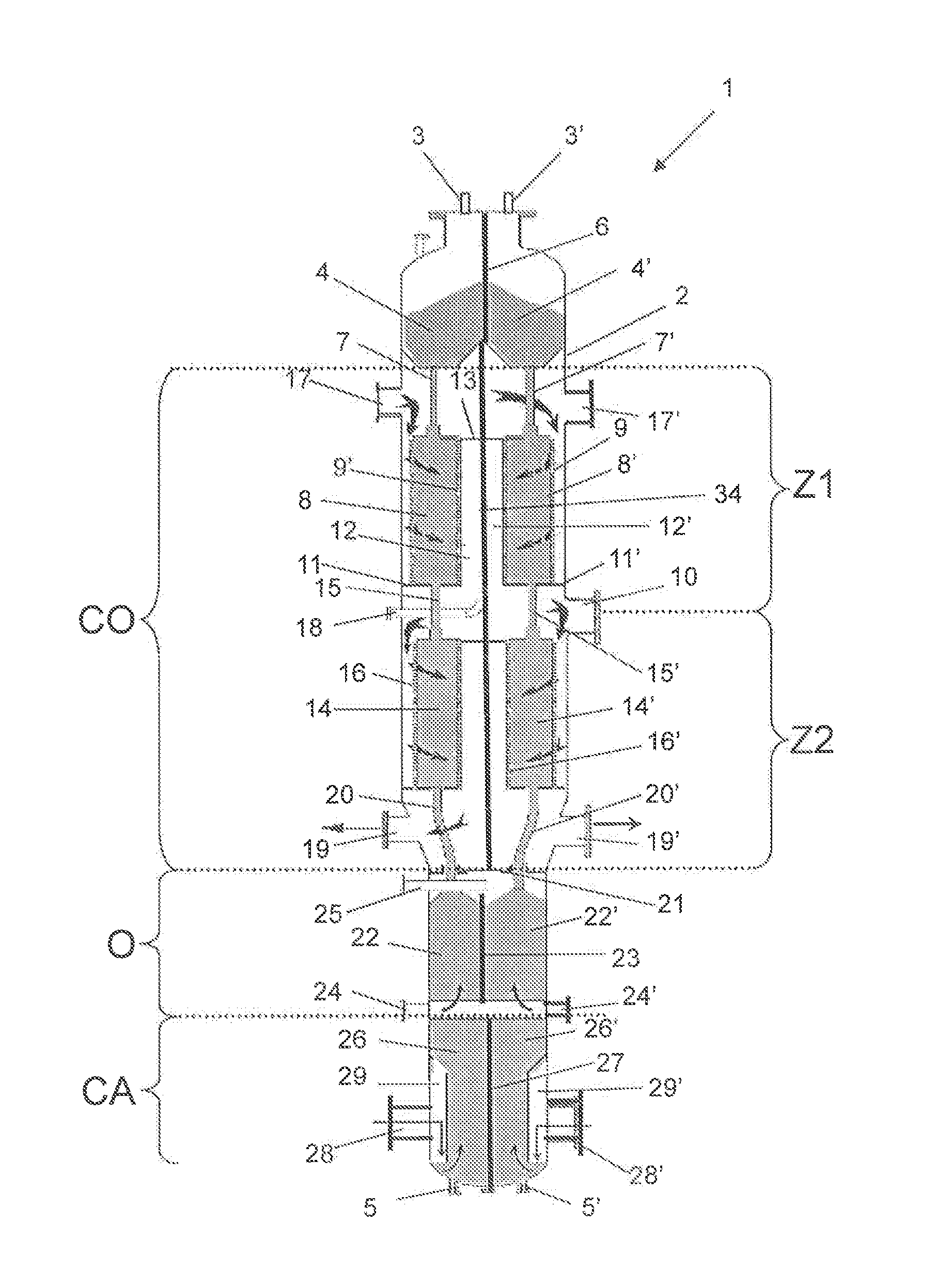 Regenerator for regenerating catalysts under different operating conditions