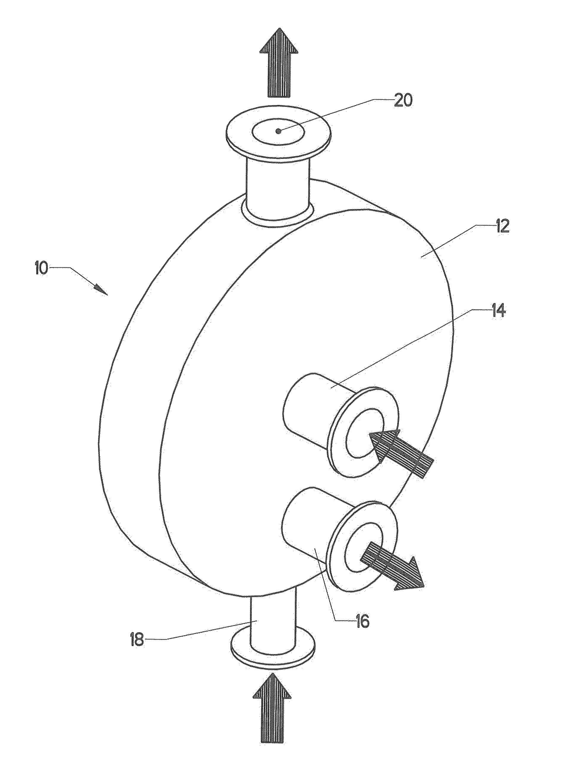 Oil free falling film heat exchanger