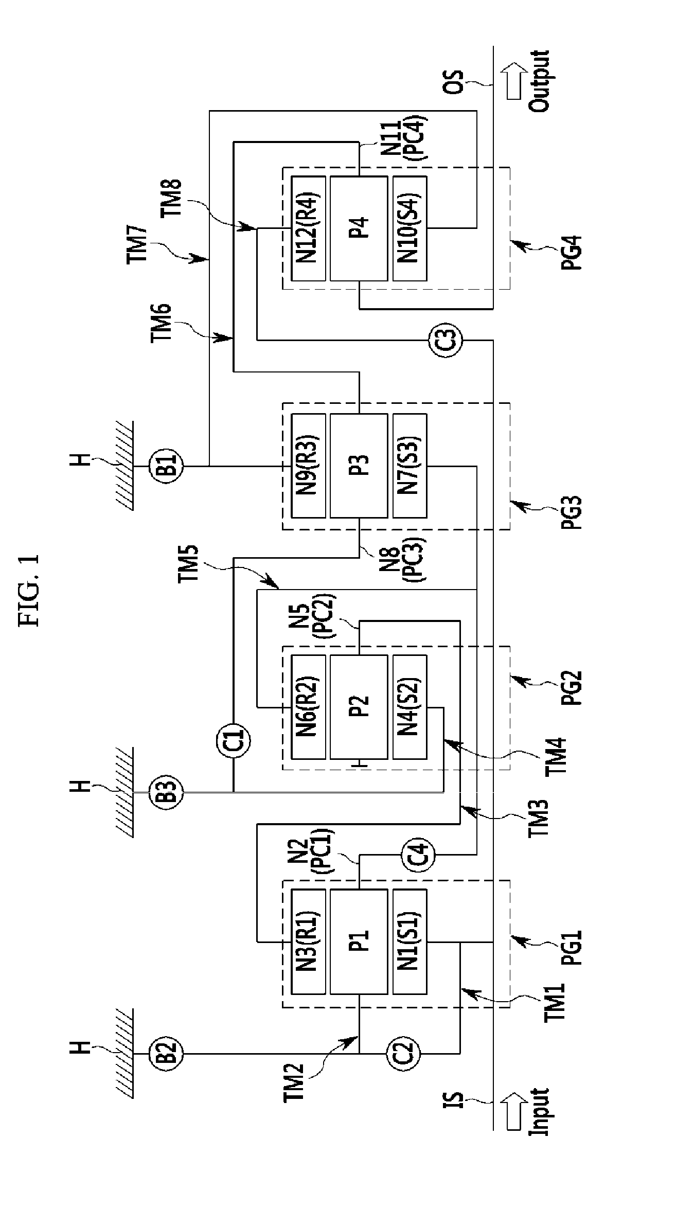 Planetary gear train of automatic transmission for a vehicle