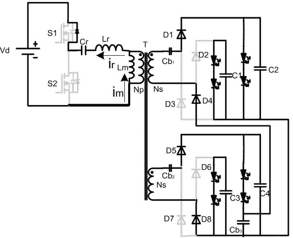 Novel multi-path LED passive current-equalizing circuit and LED driving power source