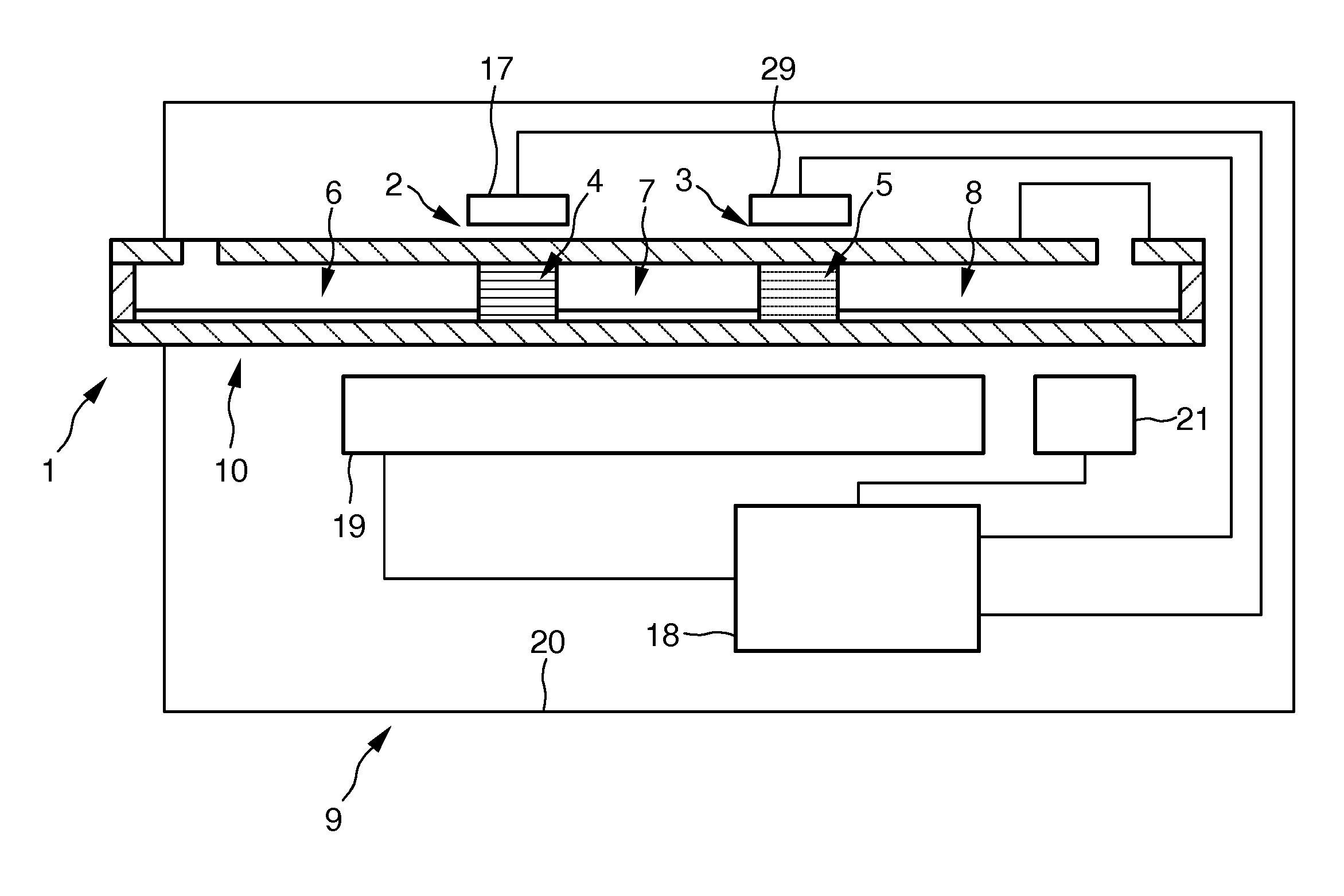 Valve with material having modifiable degree of penetrability