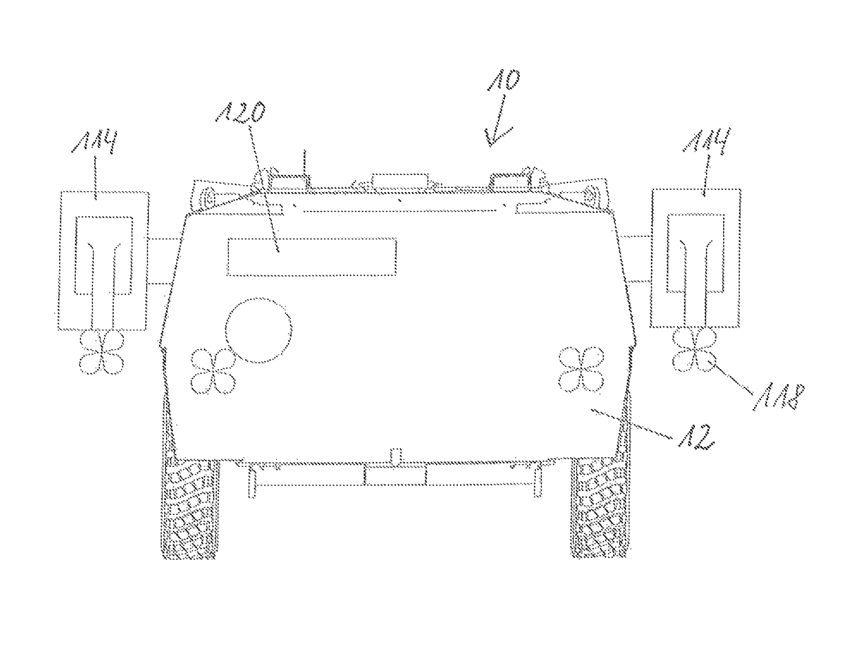 Floatable land vehicle