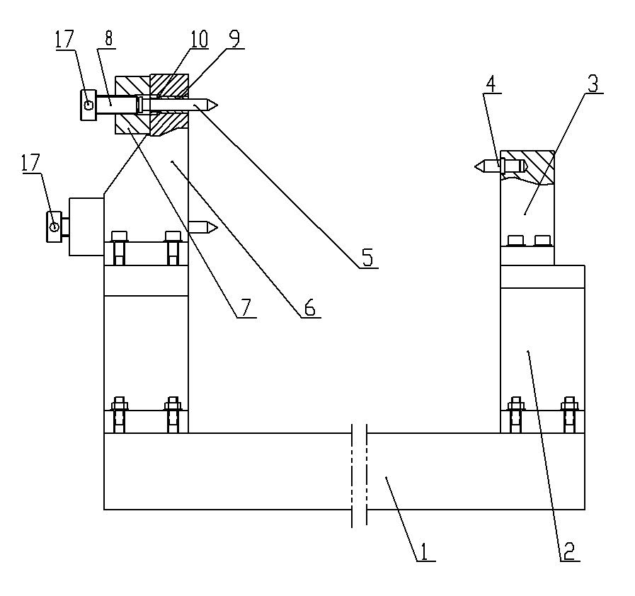 Novel clamping tool used for three-coordinate detection of static blade profile