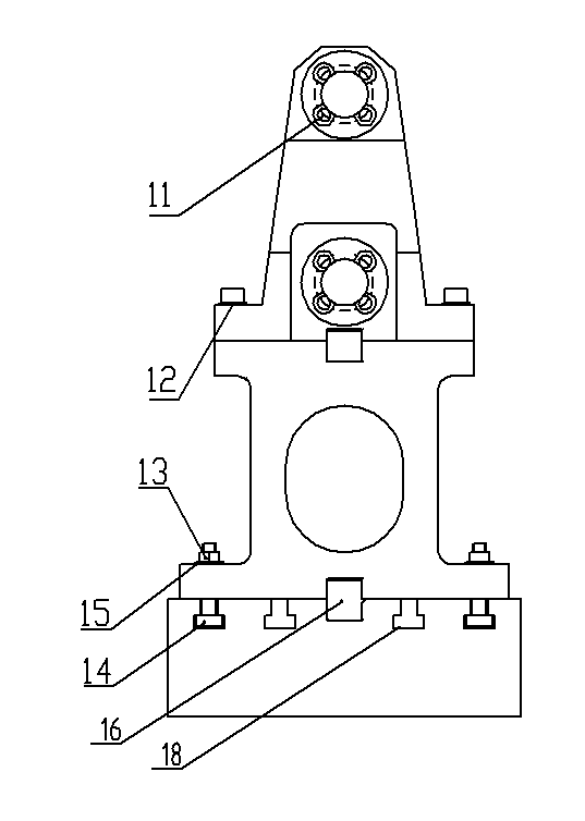 Novel clamping tool used for three-coordinate detection of static blade profile