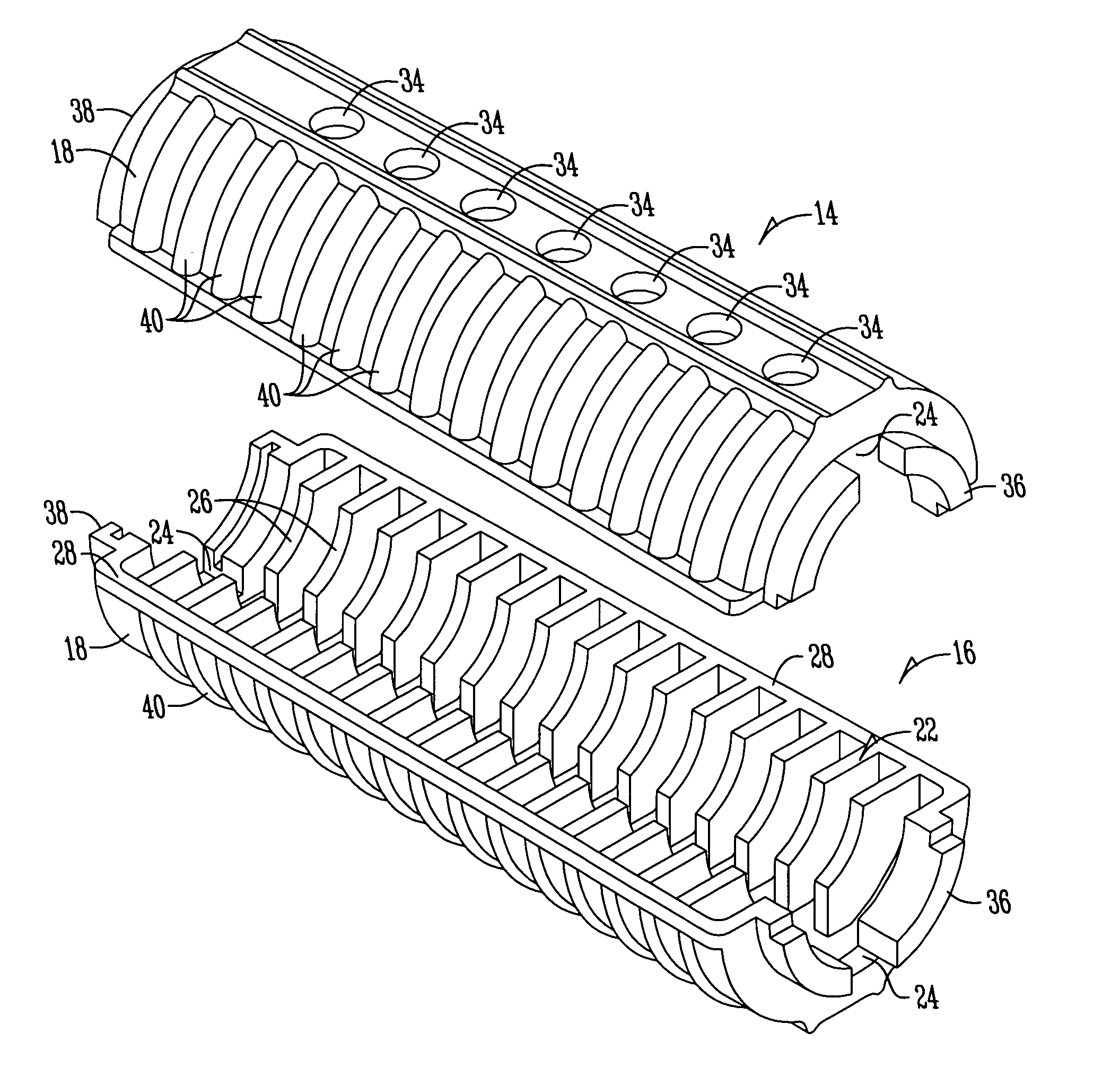 Finned carbine handguard assembly