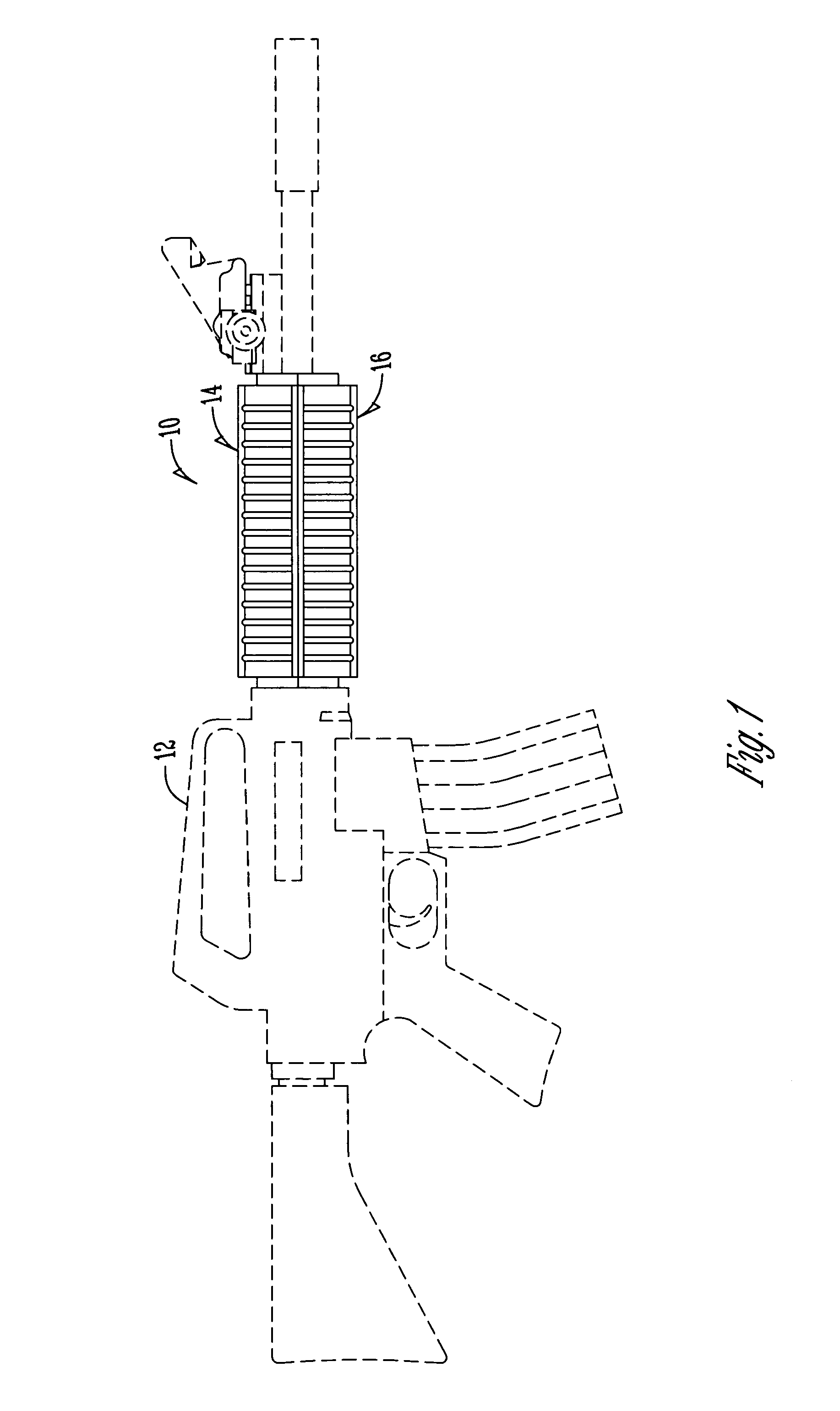 Finned carbine handguard assembly