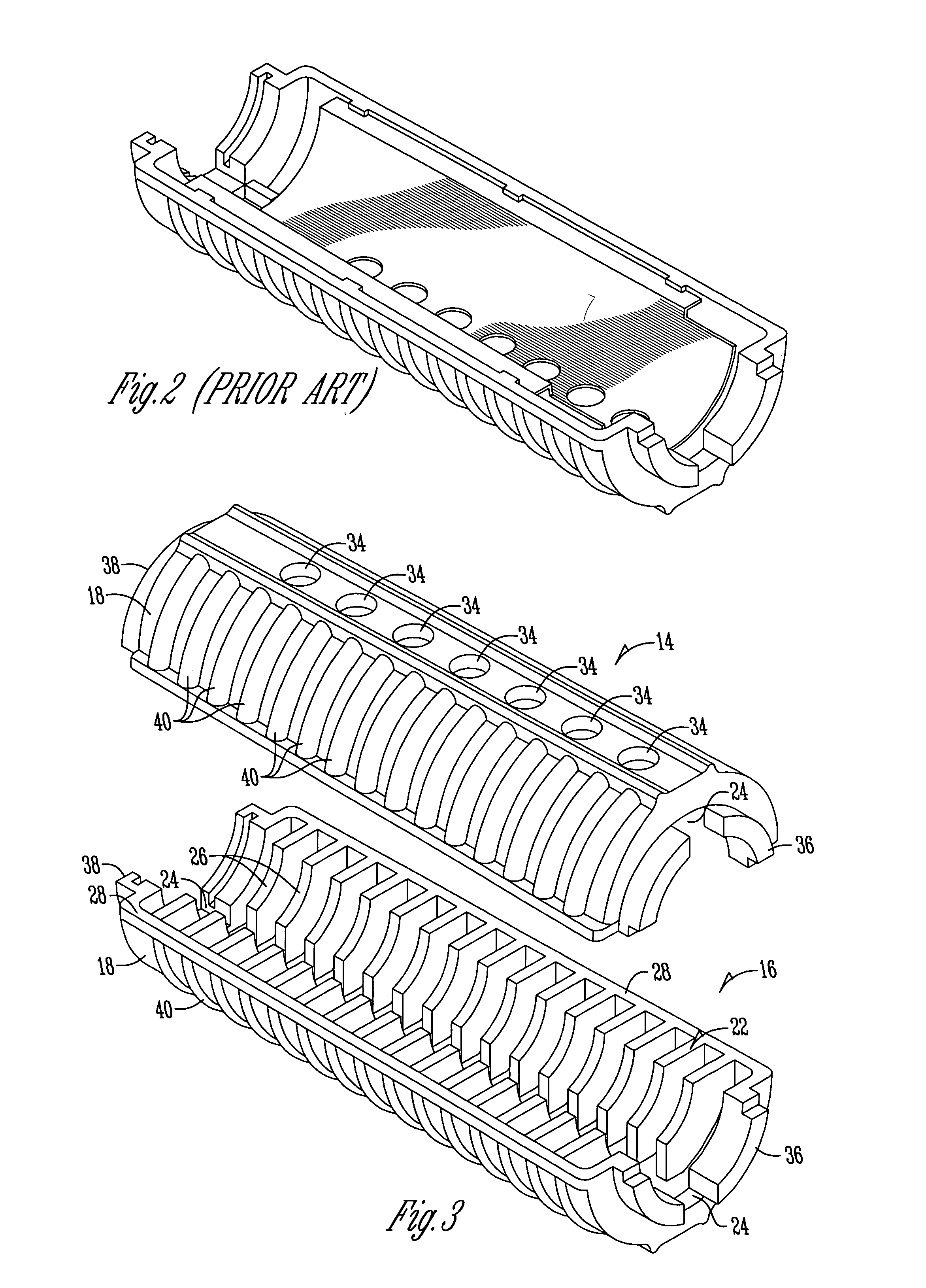 Finned carbine handguard assembly