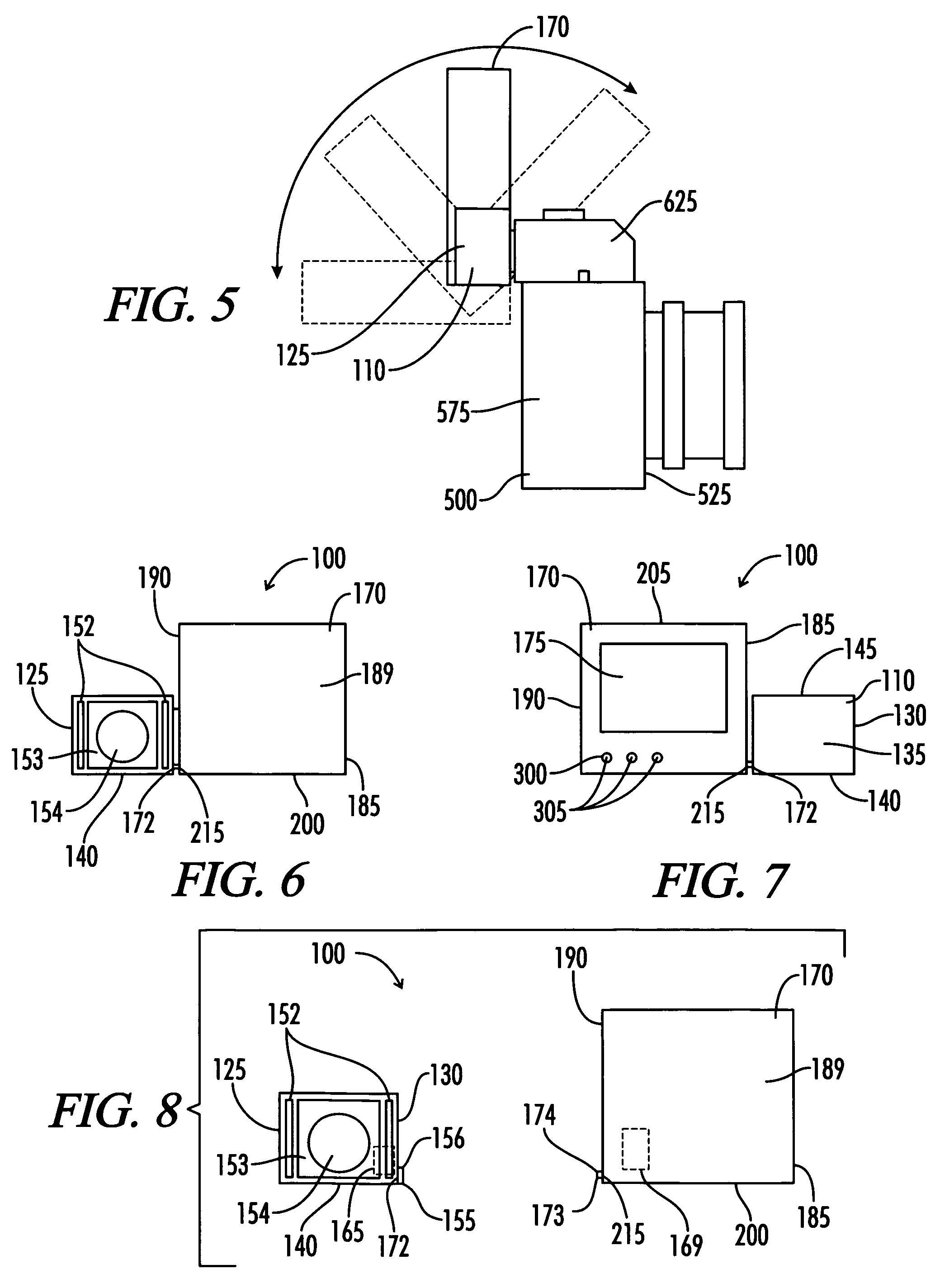 Enlarged display for a camera viewfinder